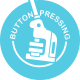 Blue "button pressing" icon