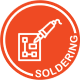Orange "soldering" icon