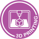 Purple "3d printing" icon