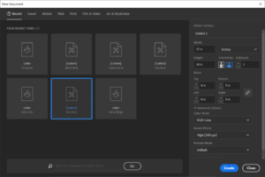 Illustrator file creation