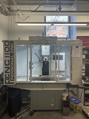 A photo of the Tormach CNC mill in the Student Machine Shop.