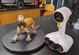 A photo of the Peel 2 3D scanner in the Makerspace.